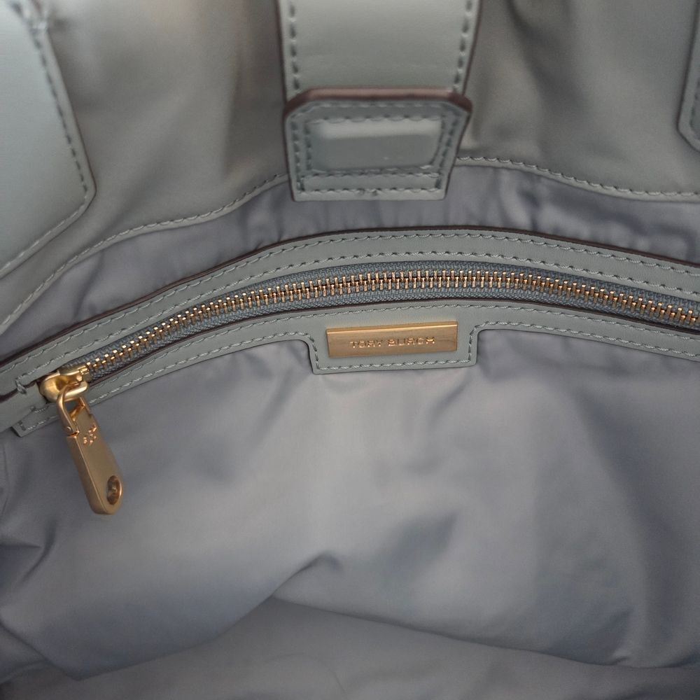 Tory Burch ELLA Tote Bag Blue Celadon - Picture 11 of 13